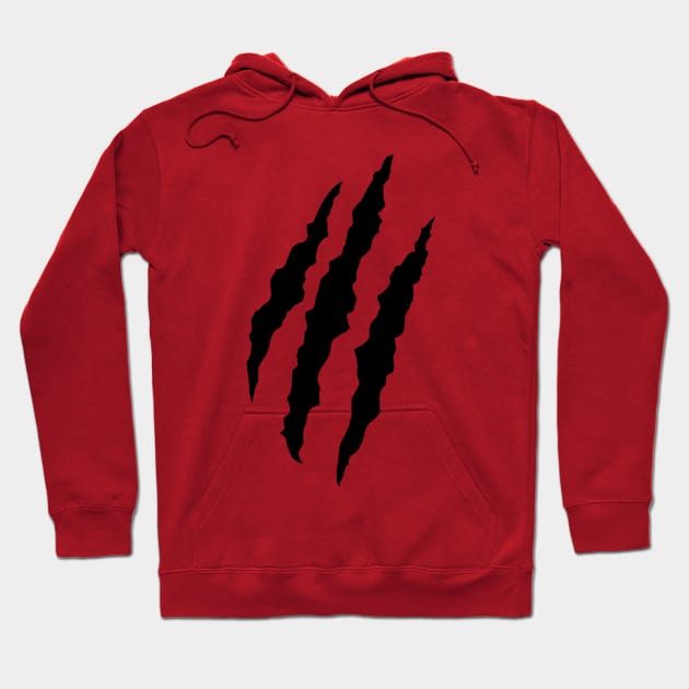 Claw Slash (Black) Hoodie by SheWhoLovesMonsters